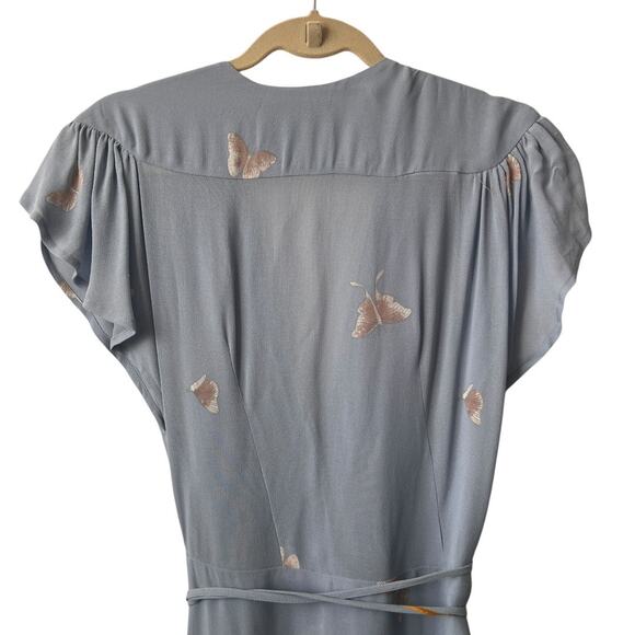 Reformation Sandra Kuren Crane Butterfly Print Maxi Dress Size S - Picture 5 of 16